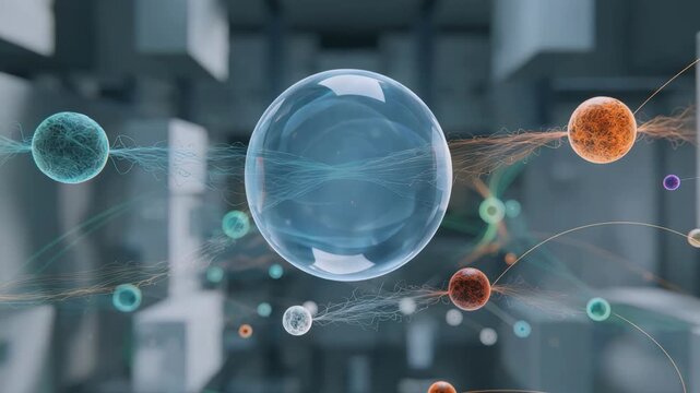 Close medium shot of indoor wireless system spectrum allocation visualization highlighted on an AI dashboard with background details subtly out of focus.