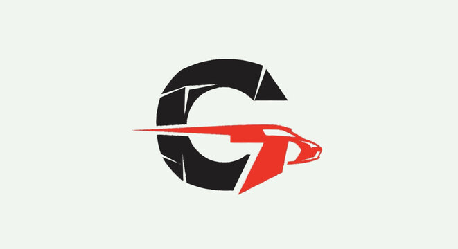 Stylized Letter C with Red Arrow.