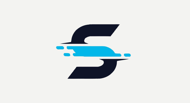 Stylized Letter S Logo Design Element.
