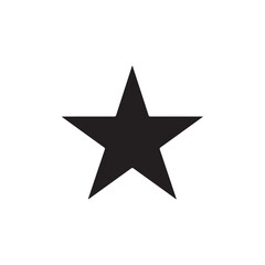 Obraz premium Minimalist Black Five-Point Star Icon for Design and Branding Use