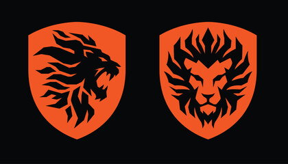 Lion head on shield © zulki