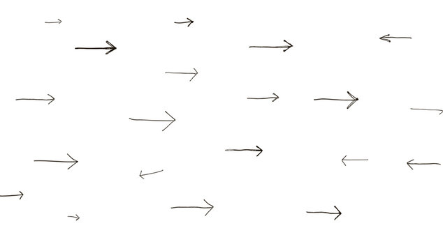 A clean, minimalist image featuring multiple arrows pointing in various directions. Ideal for conveying concepts of choices, movement, progress, or gu