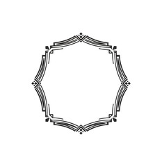 Obraz premium Geometric frame design on black background