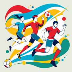 soccer player and ball