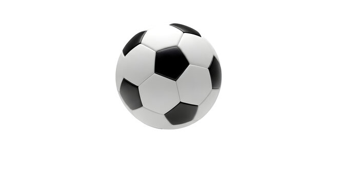 Soccer ball football sports round, isolated on white or transparent background. PNG