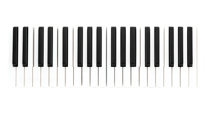 Close-up of black and white piano keys on a musical instrument