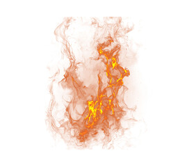 Fototapeta premium Vibrant fire flames burning intensely in darkness fiery blazing embers