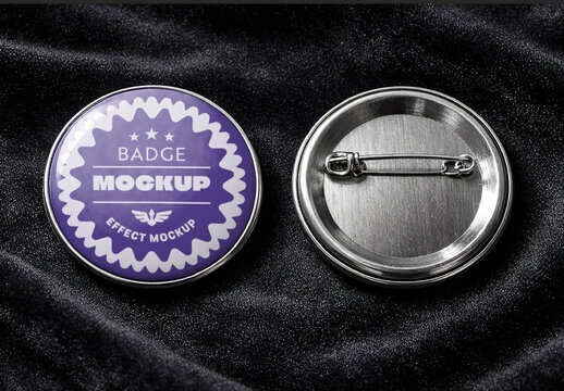 Classic Pin Badge Mockup
