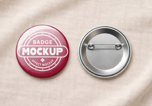 Pin Badge Mockup