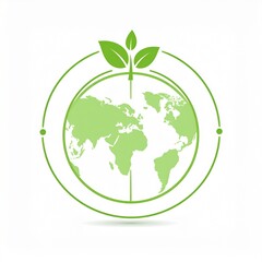 Obraz premium green earth with leaves