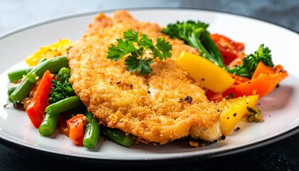 Gebratener Fisch mit Gem&uuml;se