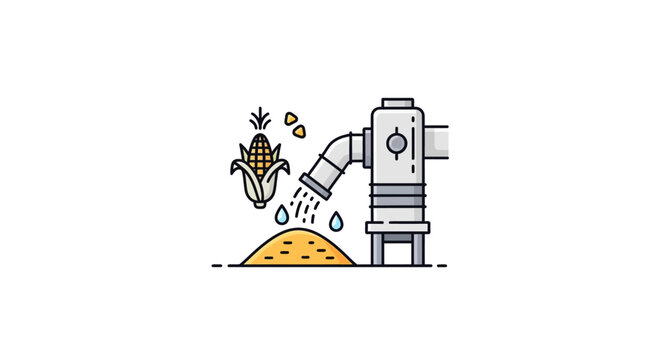 Corn kernel processing factory machine.