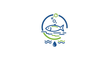 Fototapeta premium Fish Swimming in Water Environment.