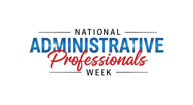 National administrative professionals week logo with text
