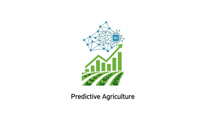 Predictive agriculture technology logo design.