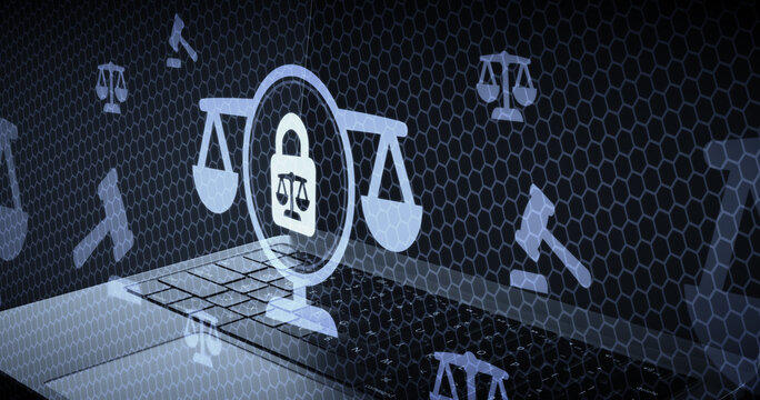 Seguridad jur&iacute;dica digital y protecci&oacute;n de datos privados concepto de privacidad en l&iacute;nea y ciberseguridad bajo regulaciones internacionales y leyes de protecci&oacute;n