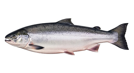 Obraz premium A silver fish isolated on transparent background
