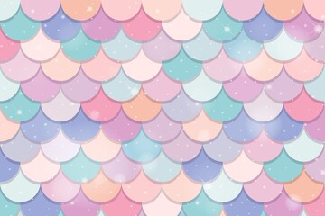 Seamless Mermaid Scale Pattern with Vibrant Teal and Purple Gradient Fish Scales © TARIQ JAVED