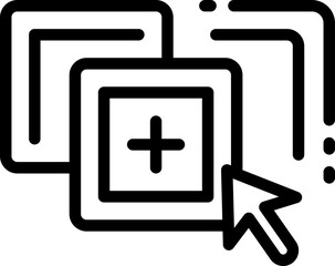 Fototapeta premium duplicate line icon. Clean and minimalist vector icon for websites, mobile apps, presentations, and logos. Fully scalable and customizable for any project.