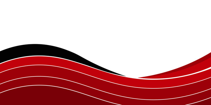 Vector red line background curve element with white space for text and message design, overlapping layers, vector