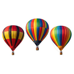 Obraz premium Colorful hot air balloons floating in the sky during daytime