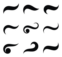 Fototapeta premium Swirly Flourish Vector Illustration Set