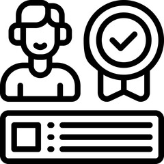 Obraz premium competence line icon. Clean and minimalist vector icon for websites, mobile apps, presentations, and logos. Fully scalable and customizable for any project.