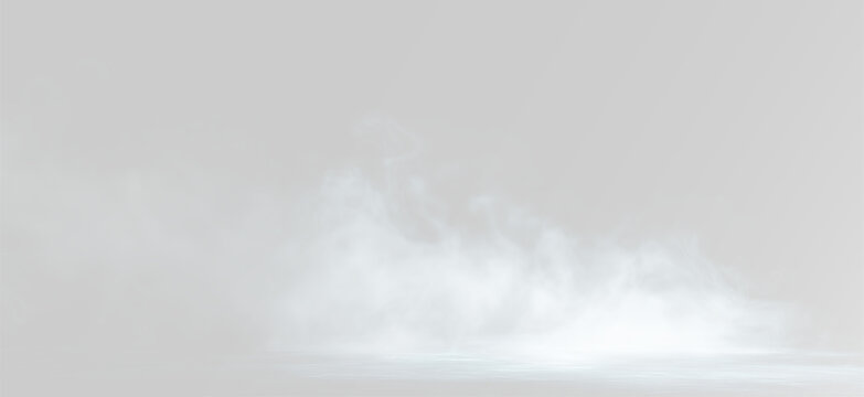 white steam or water vapor cloud for healthy environment design, humidifier effect or fresh natural air simulation overlay png