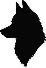 Obraz premium Minimal clean line Siberian Husky silhouette icon