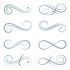 Fototapeta premium Elegant Swirl Flourish Vector Illustration