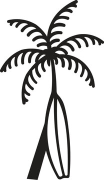 Surfboard, Pal, Tree Tropical Beach