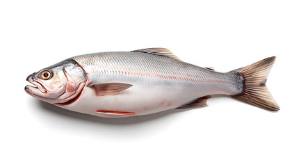 Obraz premium Salmon fish isolated on white background. Clipping path included. 