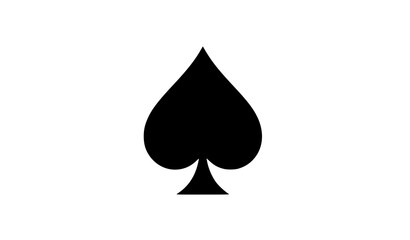 Fototapeta premium Black Spade Playing Card Symbol Vector Isolated on White Background
