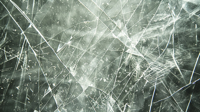 Shattered glass texture with abstract cracks background.