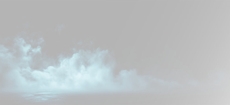 Deep blue mystical smoke fog effect for cinematic backdrop, mysterious dark atmosphere or ethereal night design png