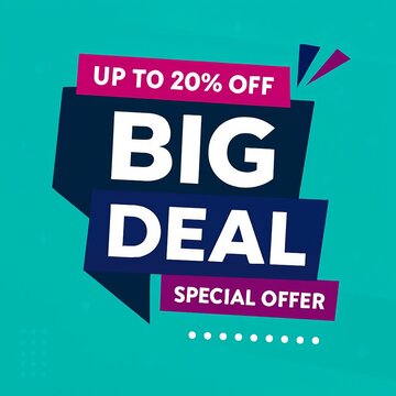 Exciting promotion featuring a big deal with up to twenty percent off special offer