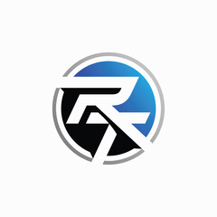 Letter R and T or RT Letter Logo