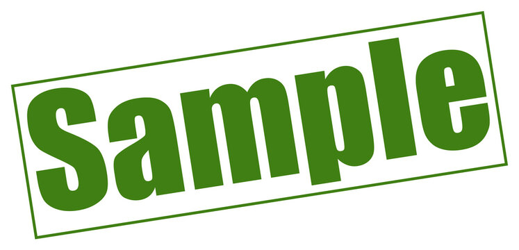 Green Sample Stamp Graphic Design Element