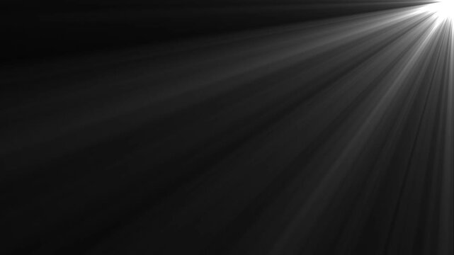 High-quality stock footage of sun rays light effects, overlays or flare glow array isolated on black background. overlay, light transition, isolated on black background. 4k animation video.