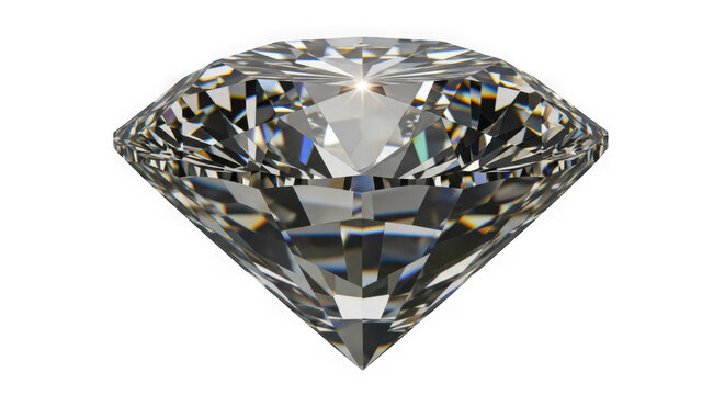 A shimmering diamond cut to perfection in brilliant clarity isolated on transparent background