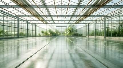 Spacious Modern Greenhouse Interior