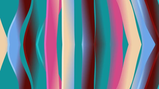 Colorful, curved, and symmetrical abstract pattern