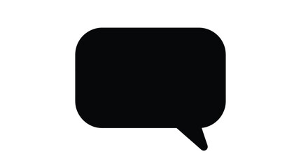 Fototapeta premium Black speech bubble isolated on white background