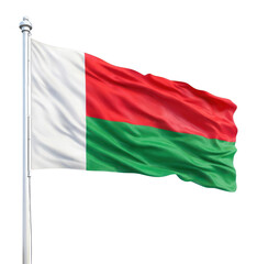 Obraz premium PNG Madagascar flag waving proudly.