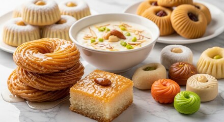 An assortment of delicious pastries and desserts on display