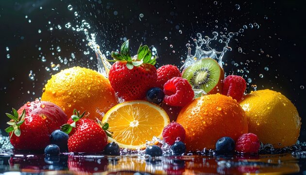 Fresh fruit splash