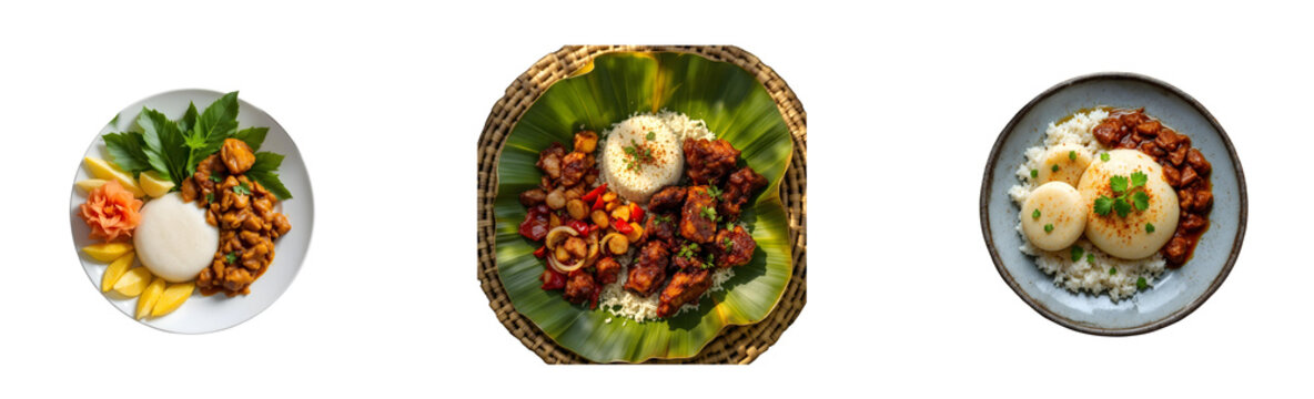 Malaysian Plate with Lemang + Rendang