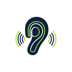 Innovative Graphic Depicting Auditory Perception and Sound Waves in Digital Illustration