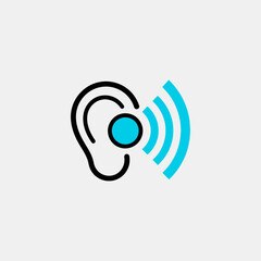 Innovative Graphic Depicting Auditory Perception with Modern Minimalist Design Elements