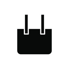 Obraz premium Black electrical plug icon for technology and energy concepts